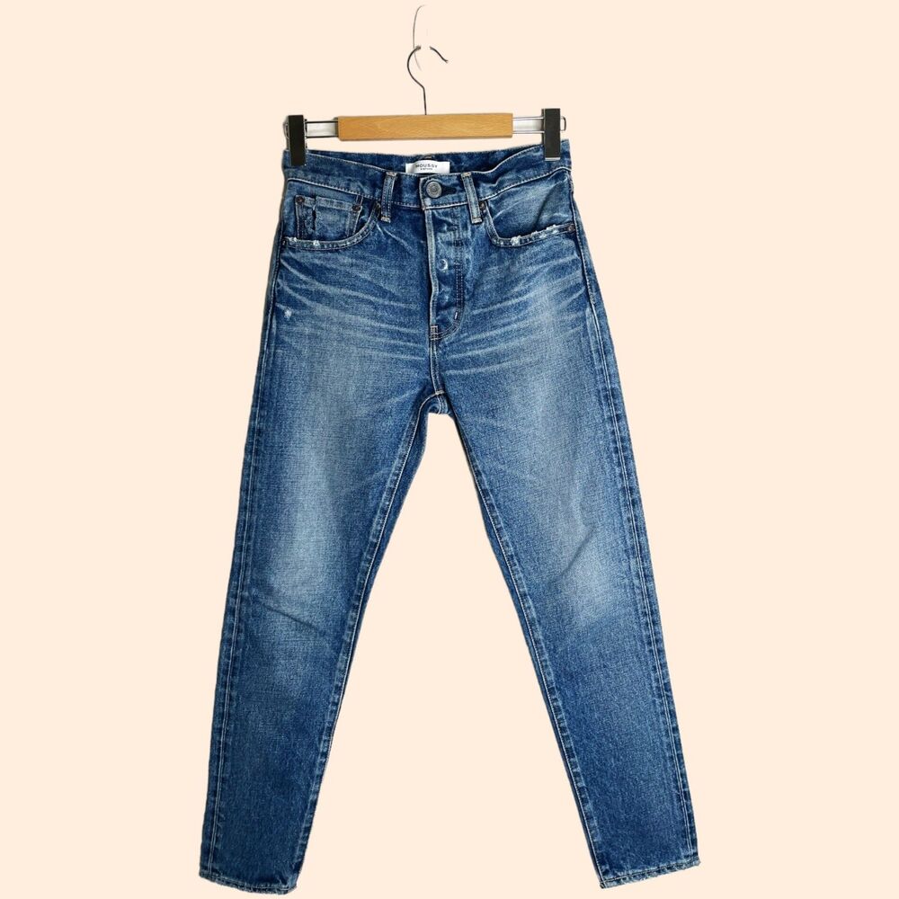 Moussy High-Rise Blue Washed Jeans